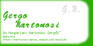 gergo martonosi business card